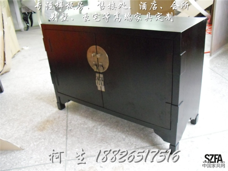 床頭柜、矮柜、餐邊柜、新中式家具、樣板房家具、中式家具、深圳家具廠 18826517516 柯生 (1)