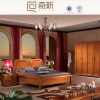 奇新家具套房家具定制，虎斑木全實(shí)木床